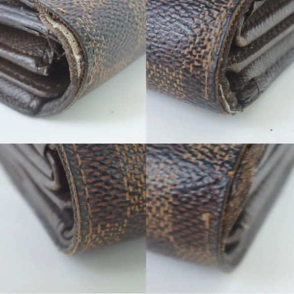 Authentic LOUIS VUITTON N61654 Damier wallet leather - Picture 4 of 17